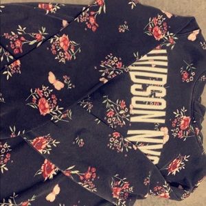 Black hoodie with flowers